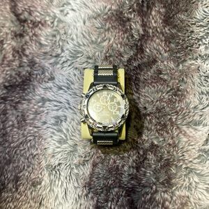 Elegant Silver and Black Wristwatch